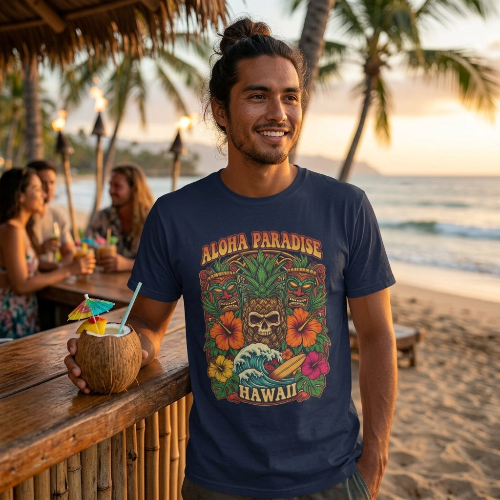 Aloha Paradise T-Shirt | Tropical Beach Vacation Graphic Tee