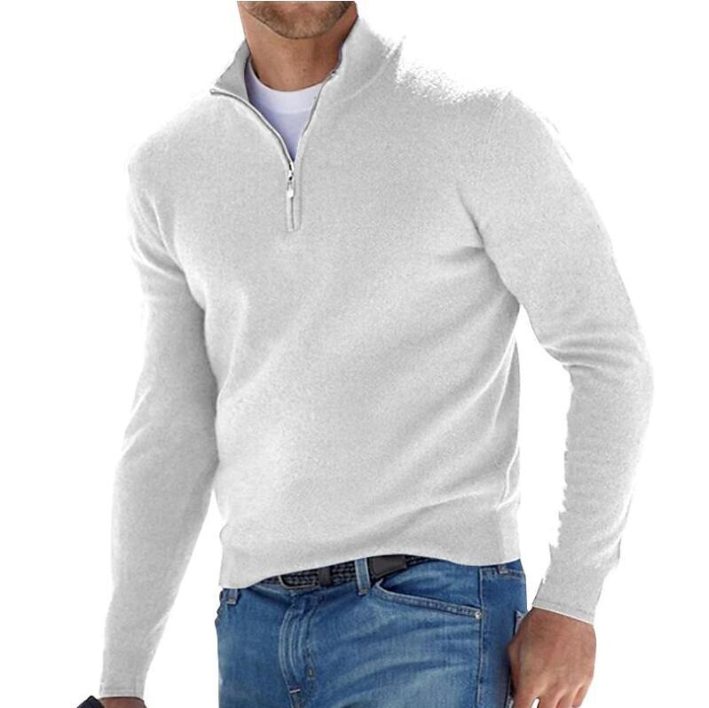 Men's Long Sleeve Cardigan - Autumn Winter Cashmere Blend Sweater
