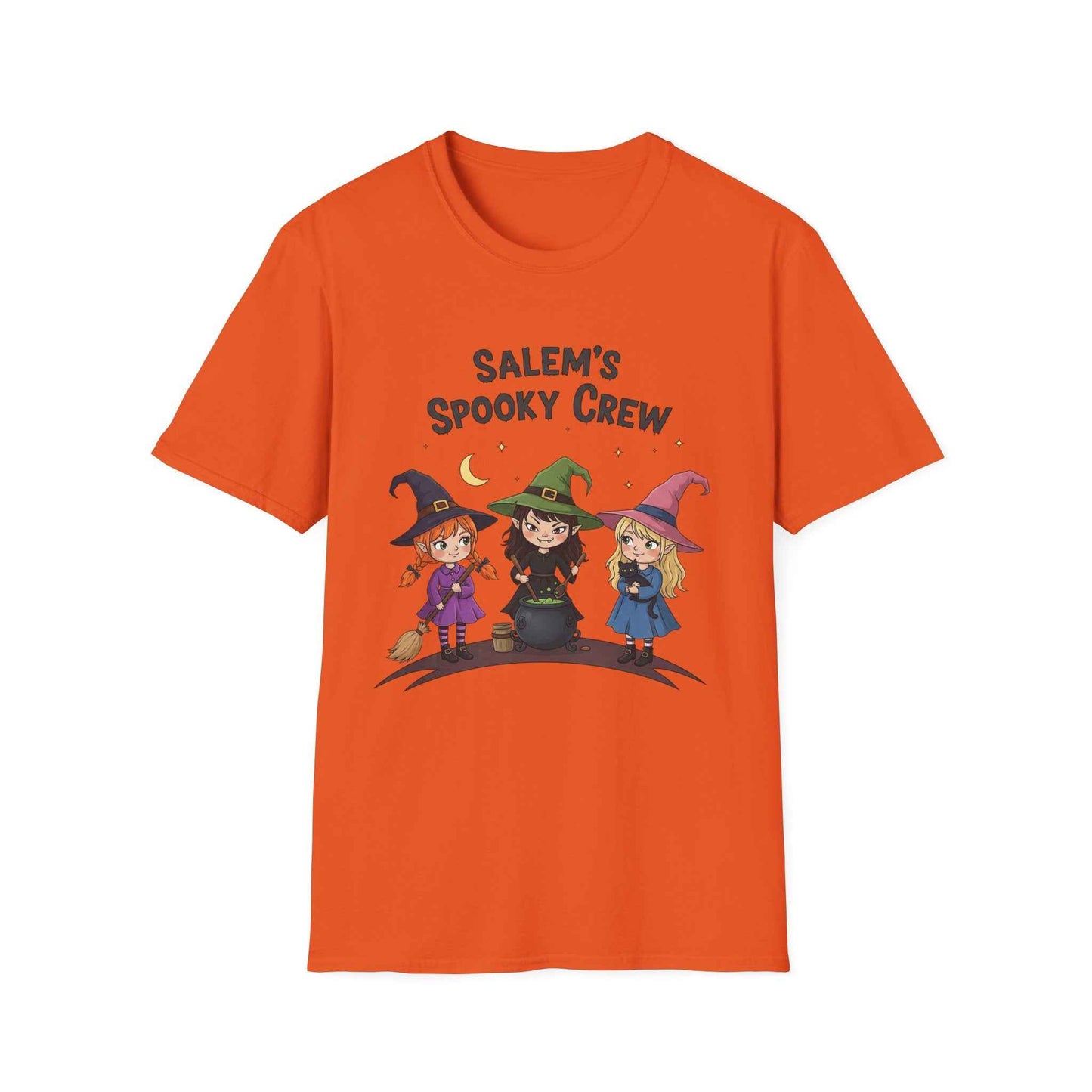 Salem's Spooky Crew T-Shirt, Cute Halloween Shirt, Unisex Witch Tee
