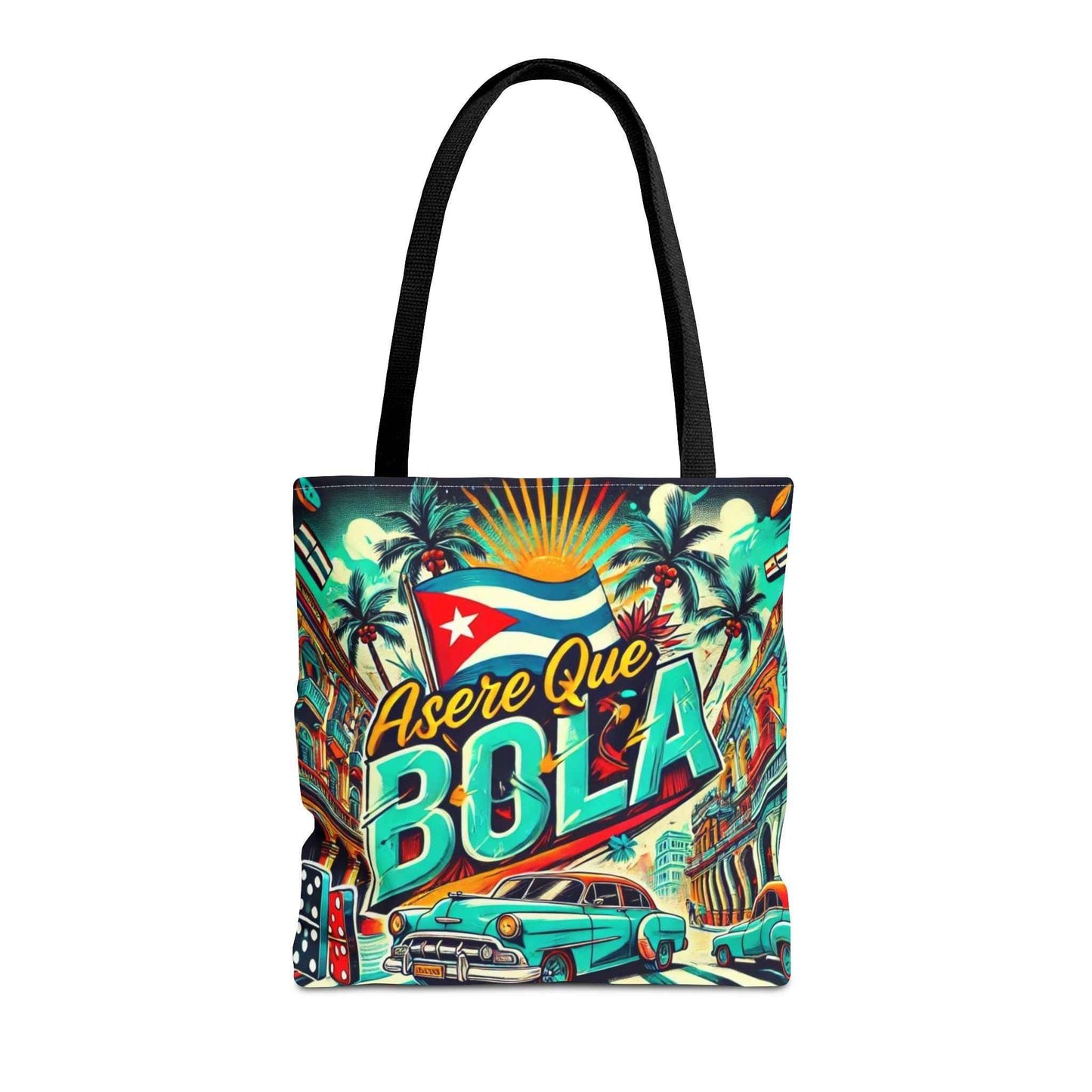 Asere Que Bolá, Tote Bag  Vibrant  Design with Tropical Flair