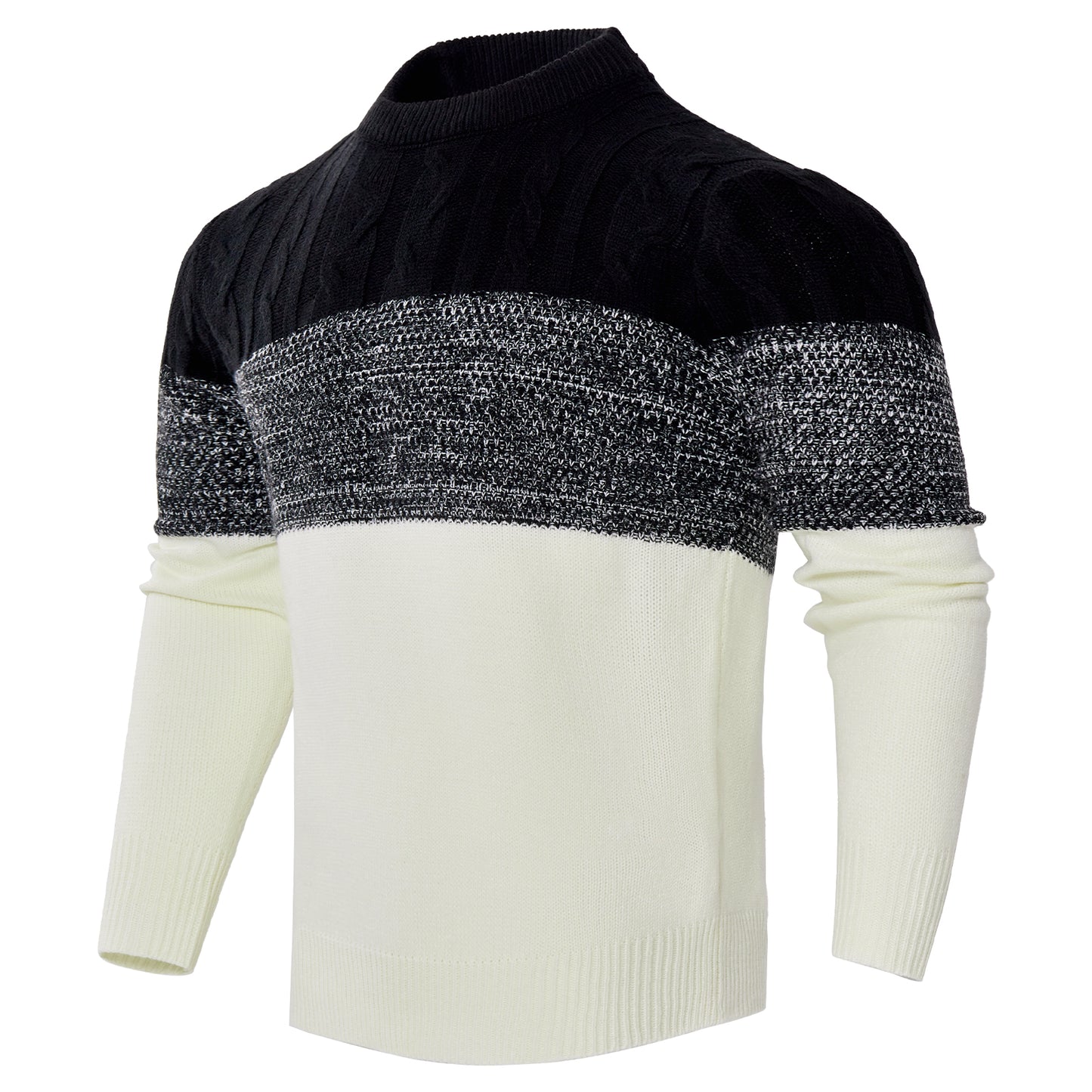 Men's Knitted Sweater - Fashion Long Sleeve Pullover for Fall & Winter