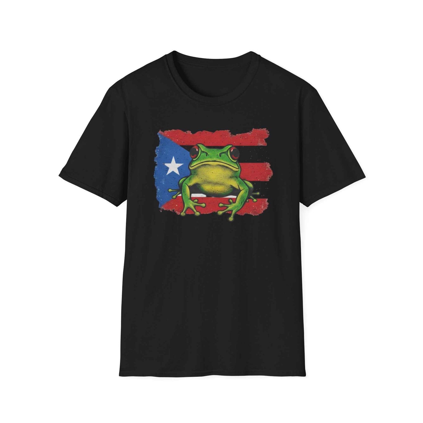 Puerto Rico Flag and Coquí T-Shirt - Boricua Pride Personalized 100% Cotton Unisex