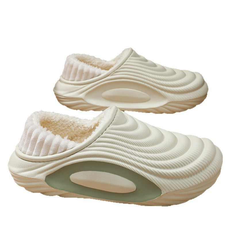 Men's Waterproof Cotton Slippers - Winter Outdoor House Shoes