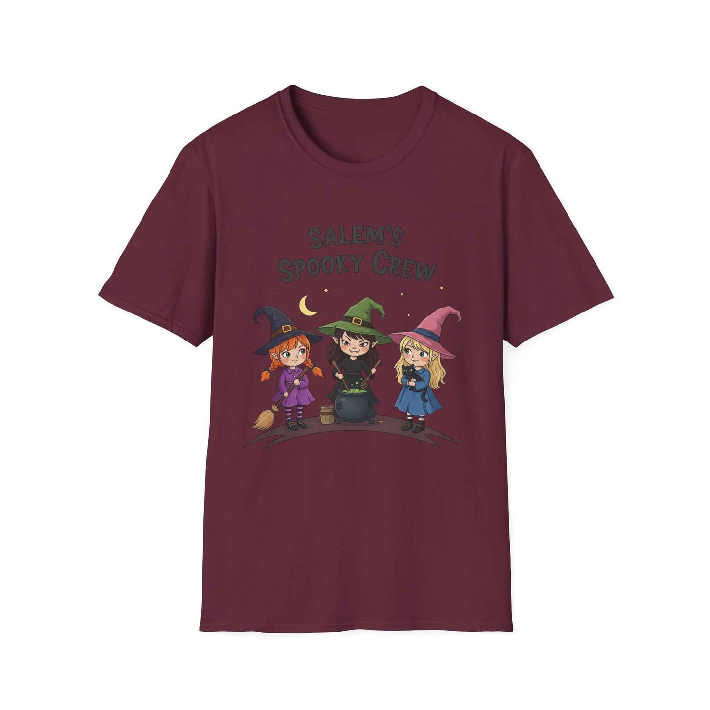 Salem's Spooky Crew T-Shirt, Cute Halloween Shirt, Unisex Witch Tee