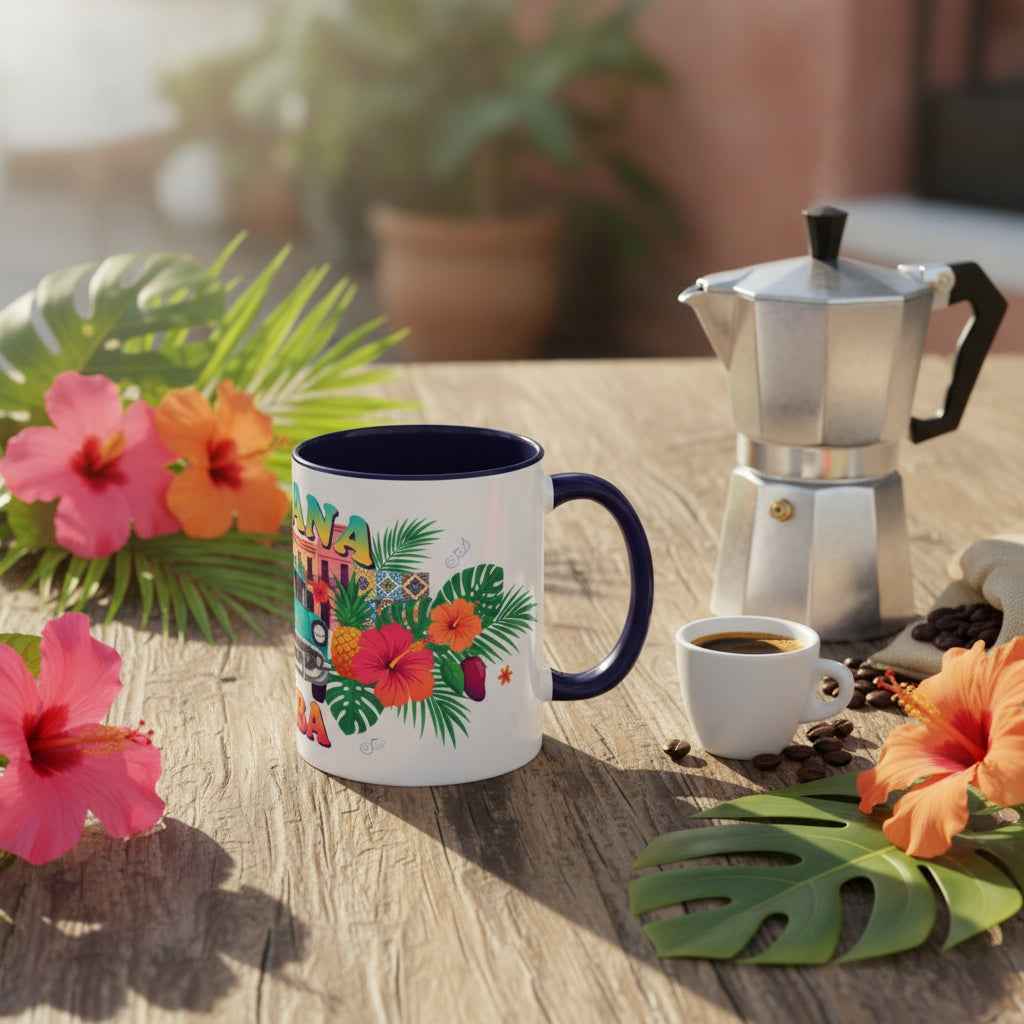 Havana Cuba Vintage Car Coffee Mug – Retro Tropical Travel Mug