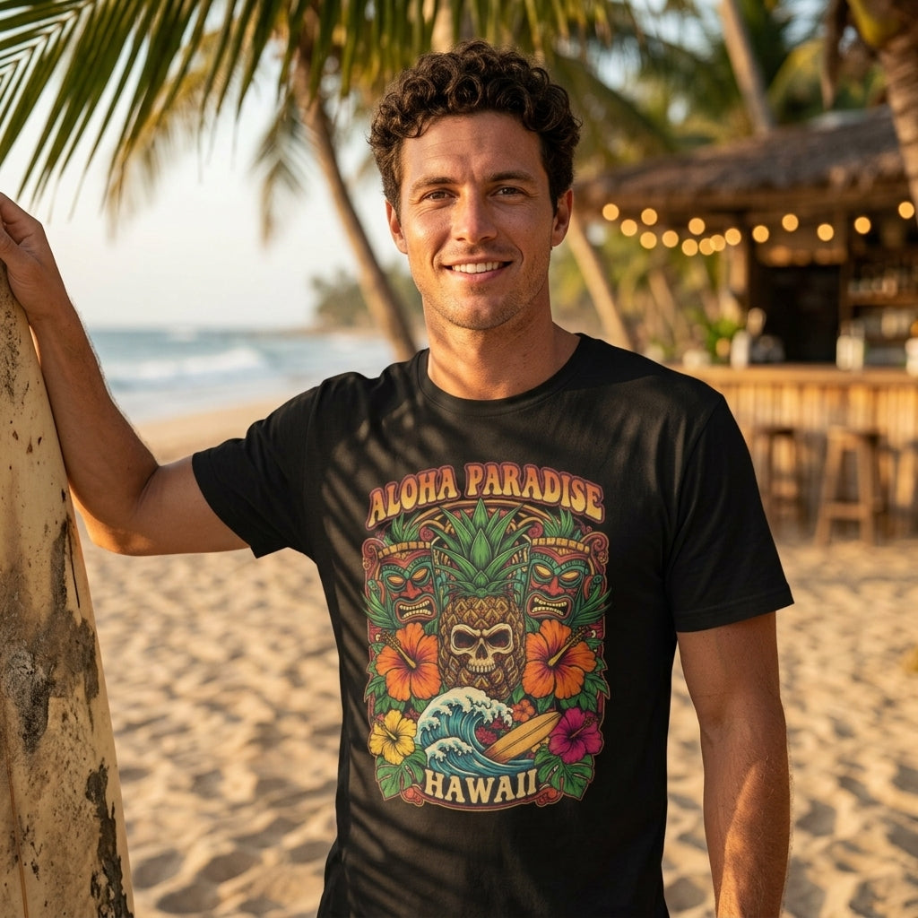 Aloha Paradise T-Shirt | Tropical Beach Vacation Graphic Tee