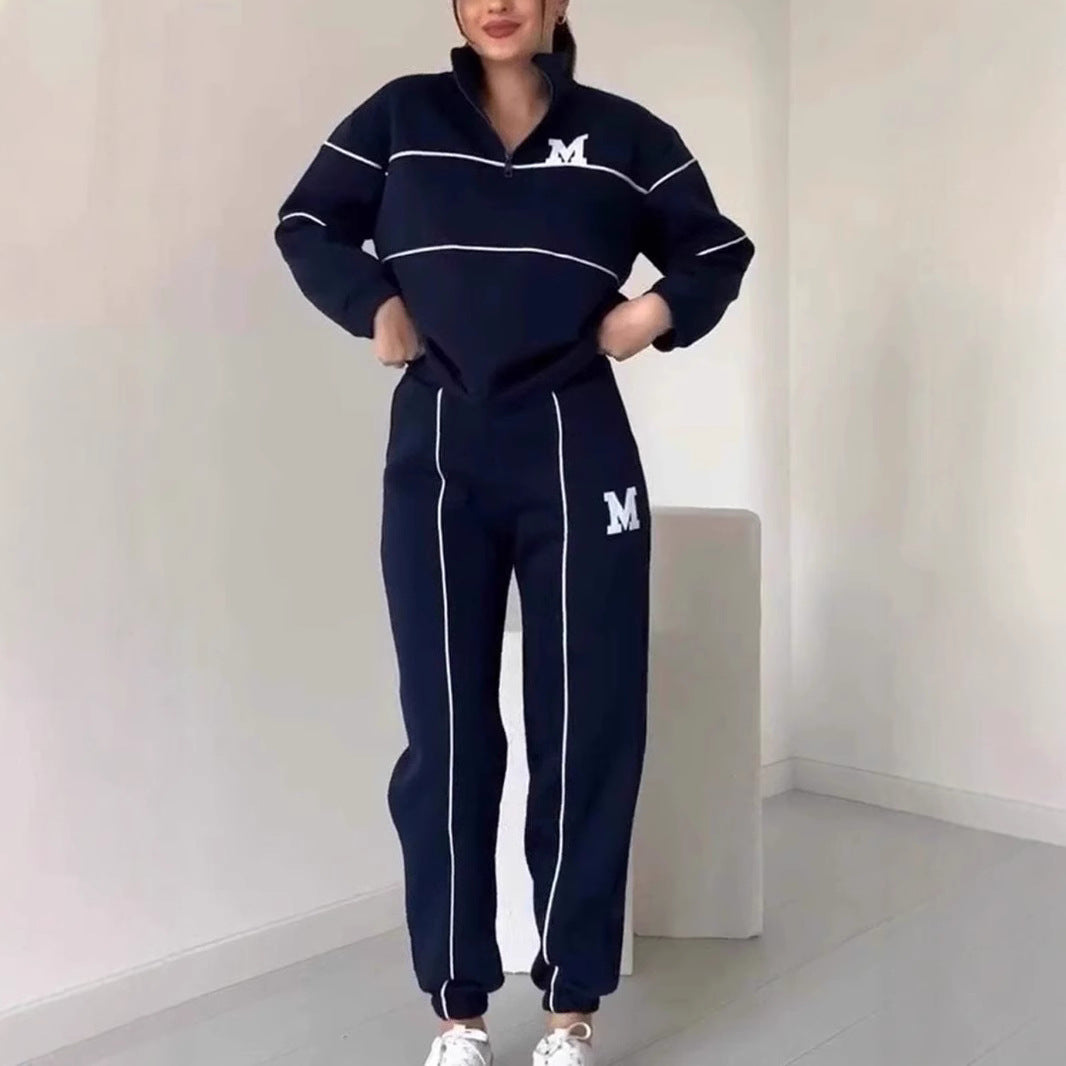 Women's 2-Piece Lounge Set - Pullover Sweatshirt & Sweatpants with Pockets