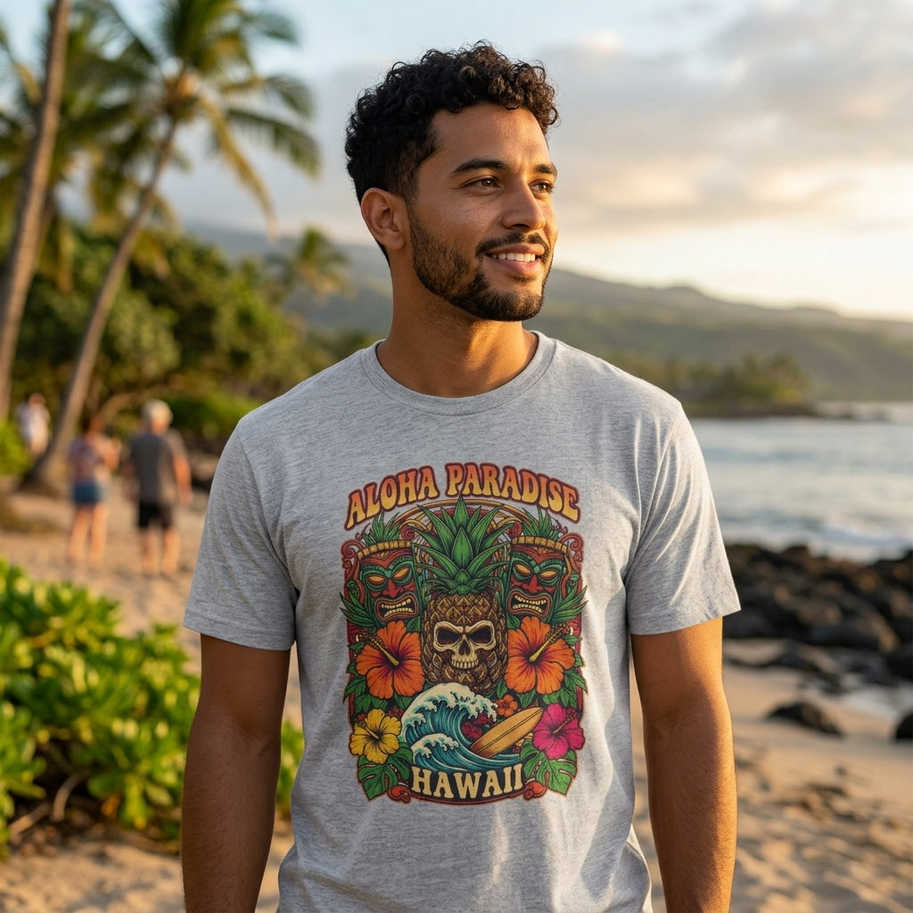 Aloha Paradise T-Shirt | Tropical Beach Vacation Graphic Tee