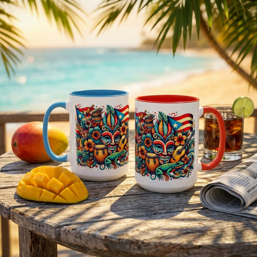 Puerto Rican Coffee Mug - 11oz & 15oz Options for Puerto Rican Coffee Lovers