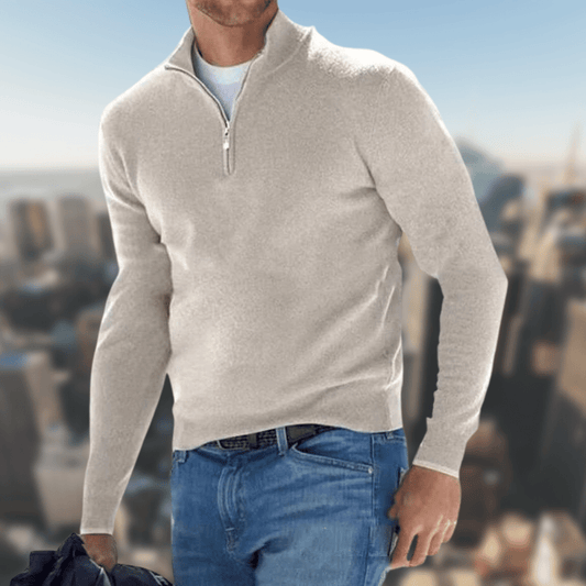 Men's Long Sleeve Cardigan - Autumn Winter Cashmere Blend Sweater