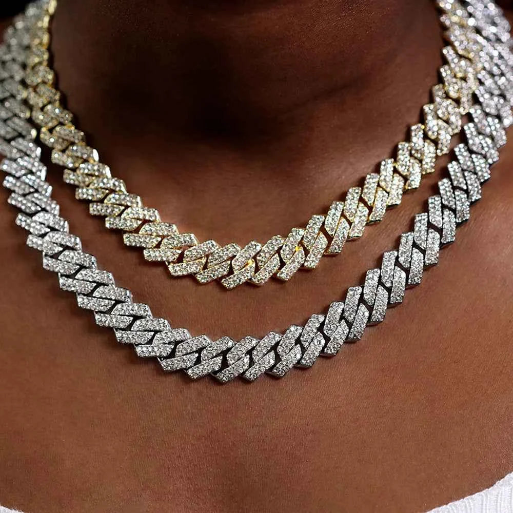 20" Iced Out Cuban Chain - Hip Hop Style with Crystals