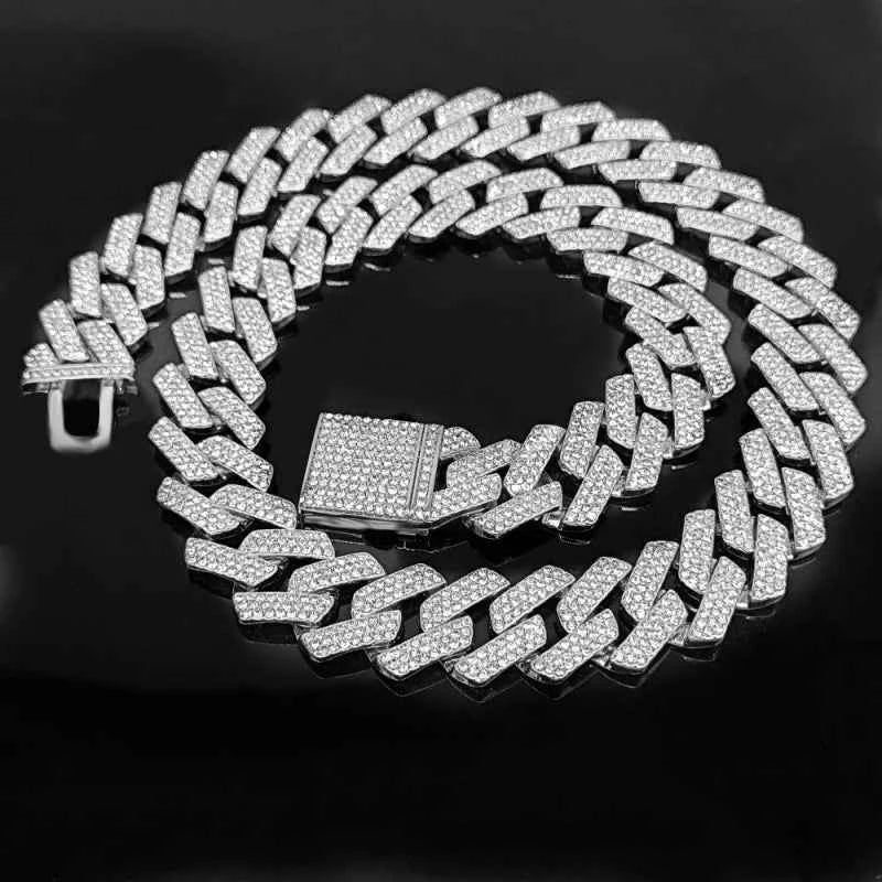20mm Iced Out Cuban Link Chain | 3-Row CZ Heavy Chunky Hip Hop Necklace