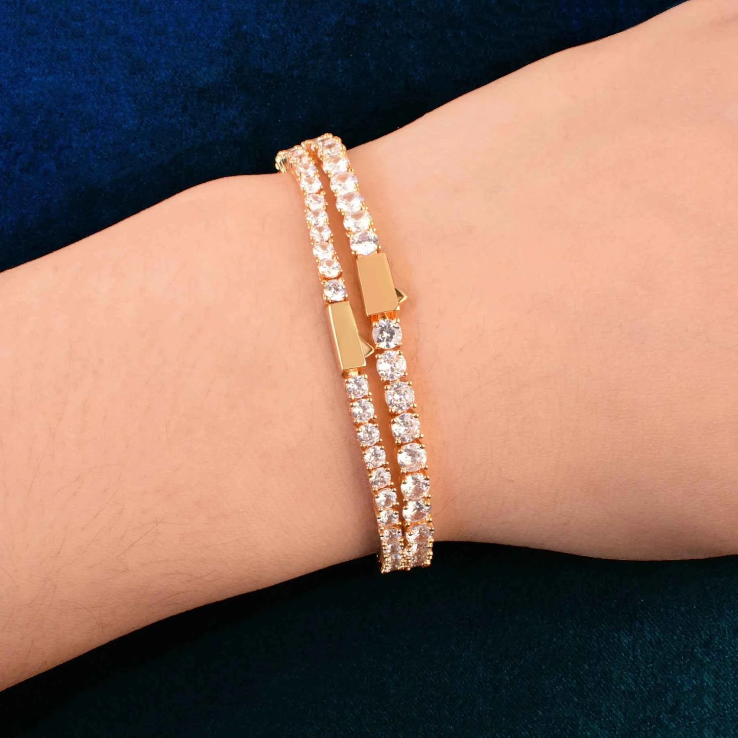 Sparkling Crystal Bracelet - Gold Plated