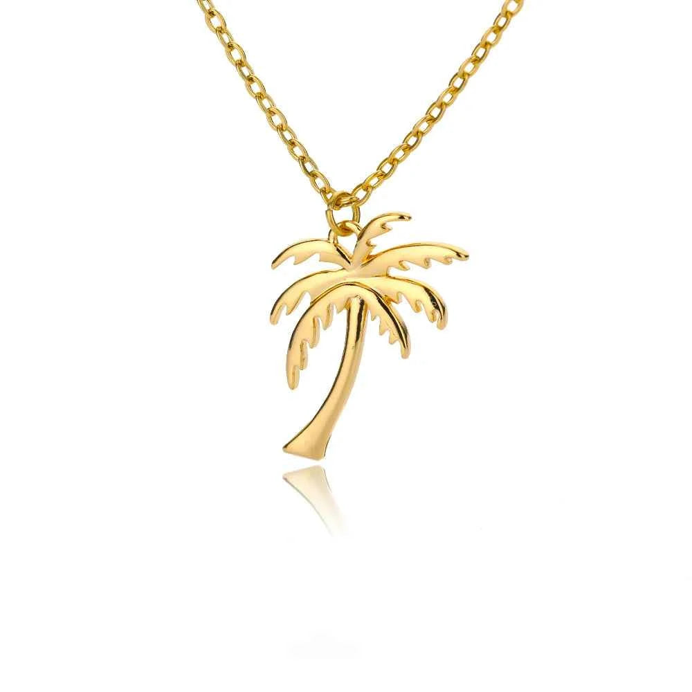 Tropical Palm Tree Necklace - Stainless Steel