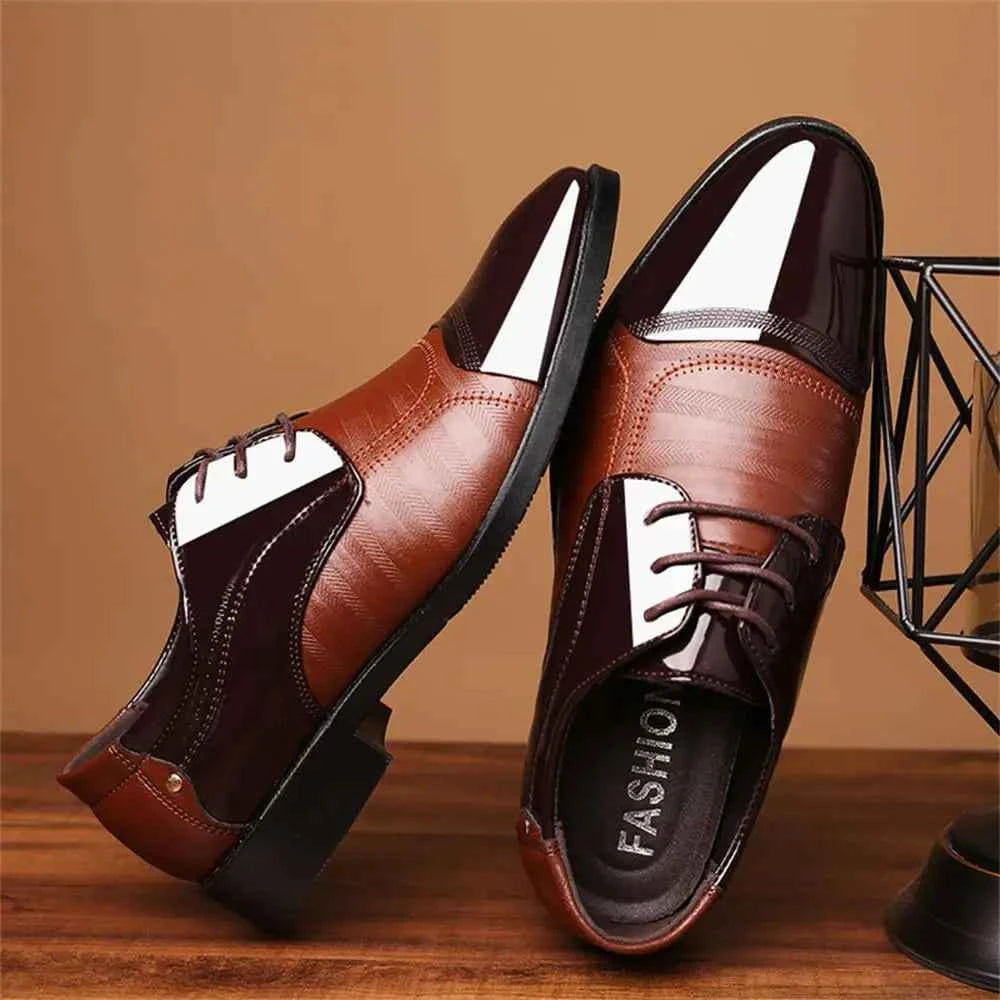 Men's Patent Leather Oxford Dress Shoes - Classic Business & Formal Derby Shoes