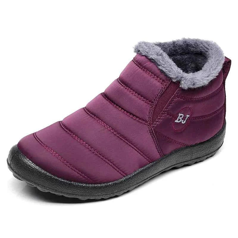 Lightweight Waterproof Snow Boots for Women | Slip-On Plush-Lined Ankle Boots | Plus Size Available