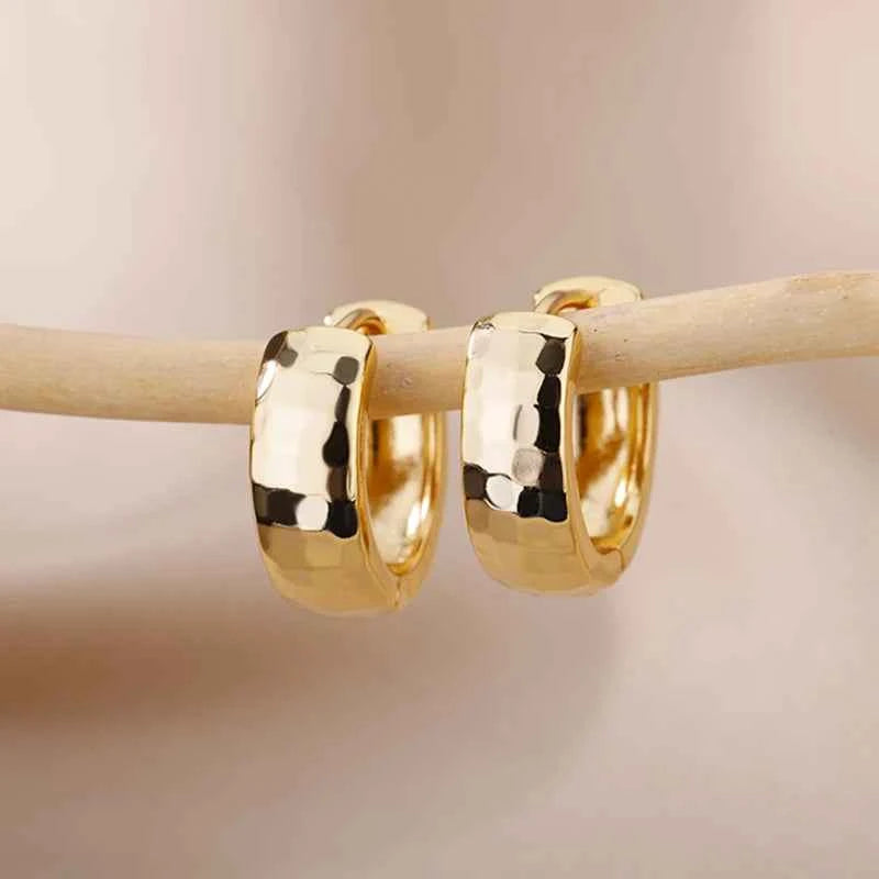 2025 Trend Small Hoop Earrings | Stainless Steel Gold-Color Piercing Jewelry for Women