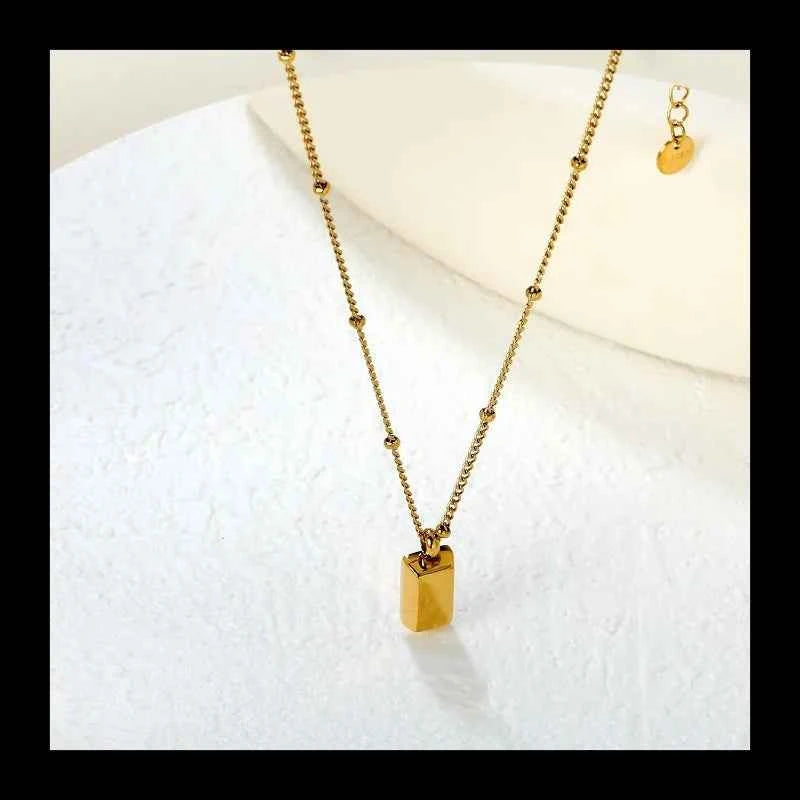 Delicate Stainless Steel Necklace with Cubic Zirconia