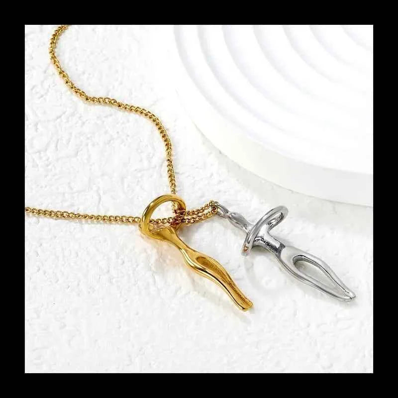 Delicate Stainless Steel Necklace with Cubic Zirconia