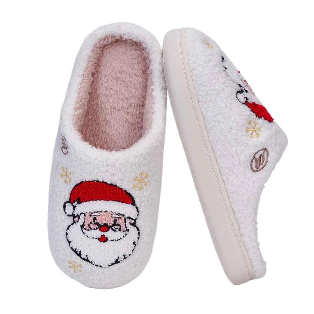 Cozy Christmas Santa Claus Slippers | Fluffy, Non-Slip Indoor Comfort