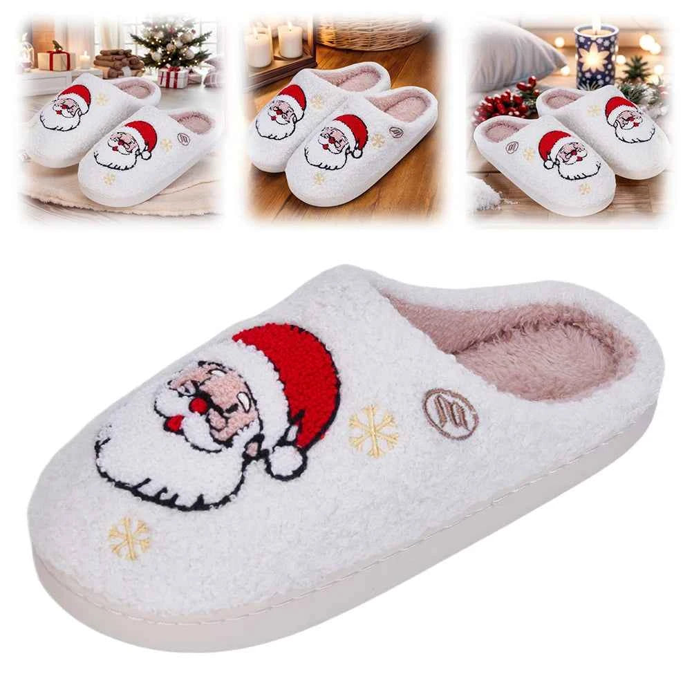 Cozy Christmas Santa Claus Slippers | Fluffy, Non-Slip Indoor Comfort