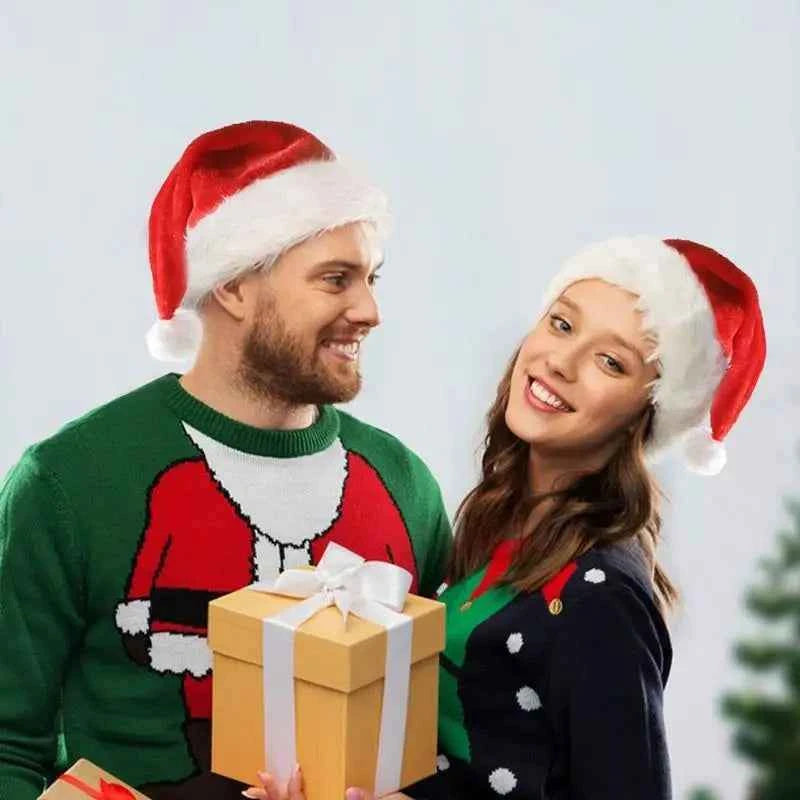 Gorro Navideño LED Luminoso - Gorro de Santa Claus con Luces para Adultos y Niños