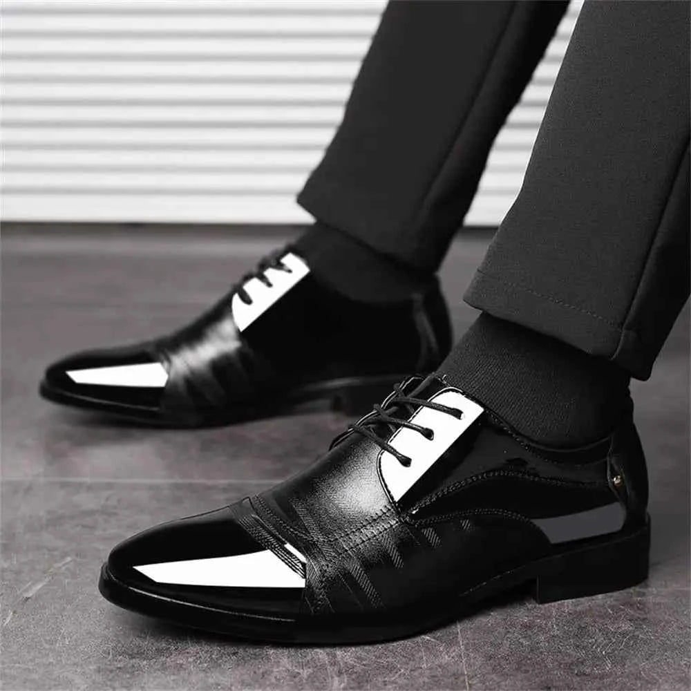 Men's Patent Leather Oxford Dress Shoes - Classic Business & Formal Derby Shoes