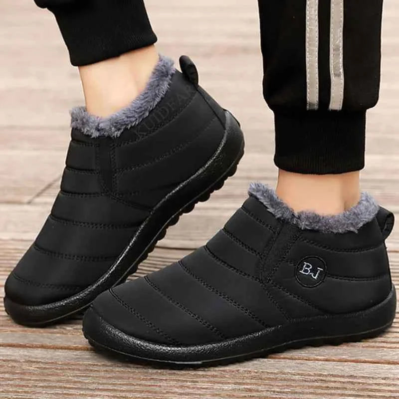 Lightweight Waterproof Snow Boots for Women | Slip-On Plush-Lined Ankle Boots | Plus Size Available