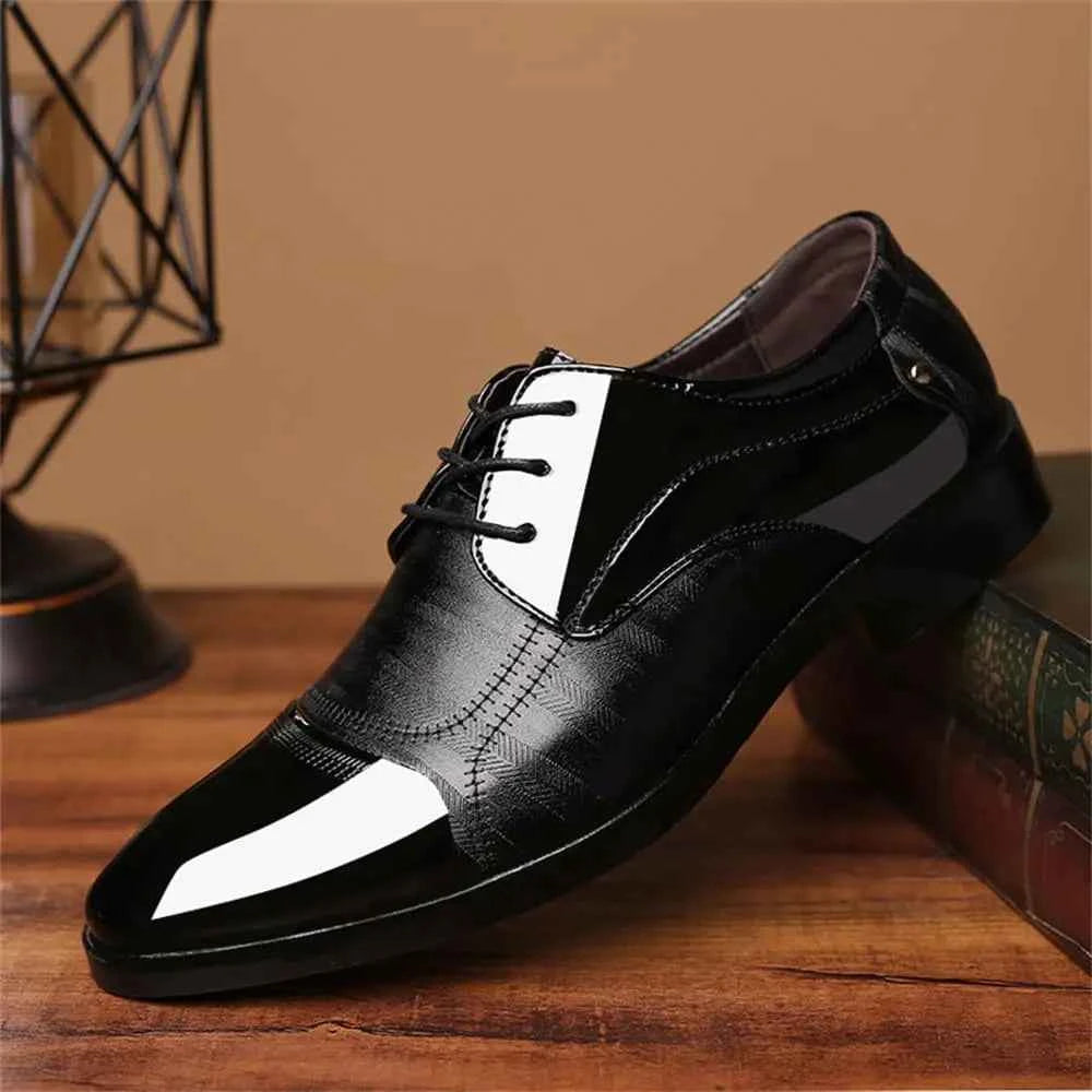 Men's Patent Leather Oxford Dress Shoes - Classic Business & Formal Derby Shoes