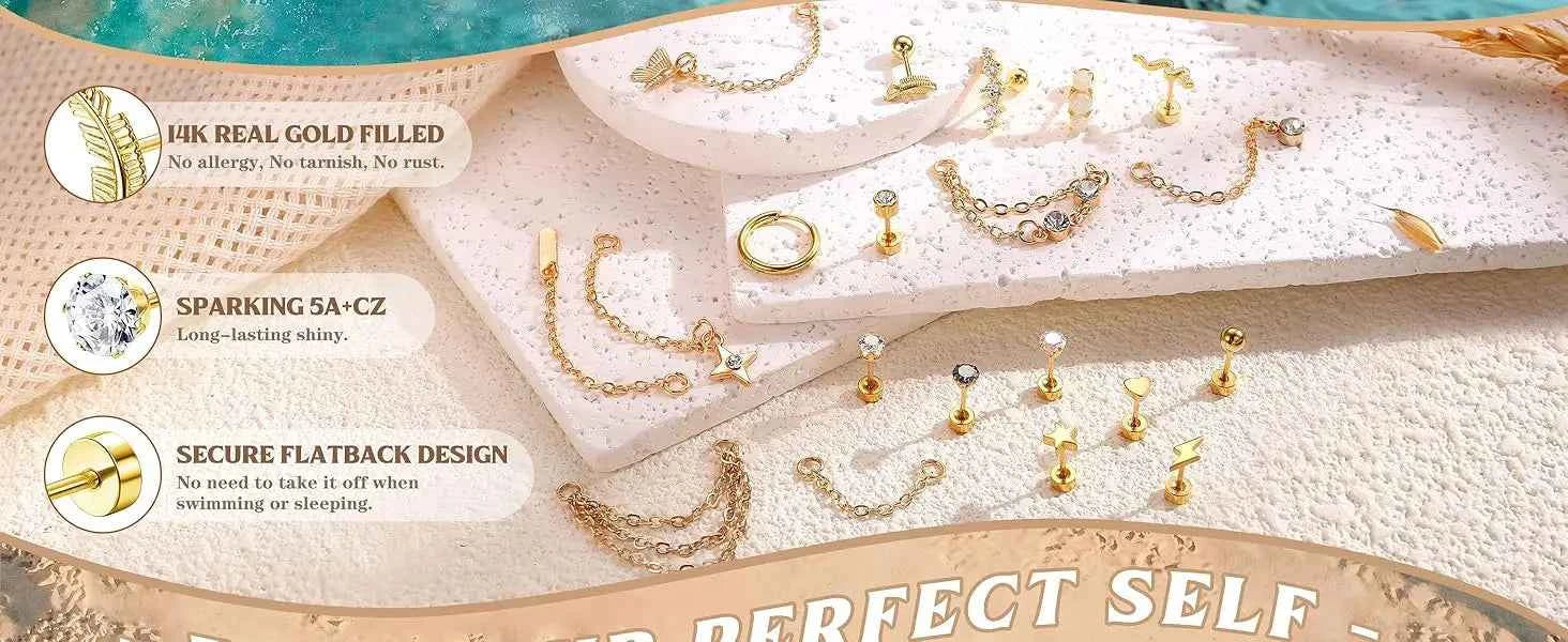 Cartilage Earring Set - 33 Piece Surgical Steel Collection