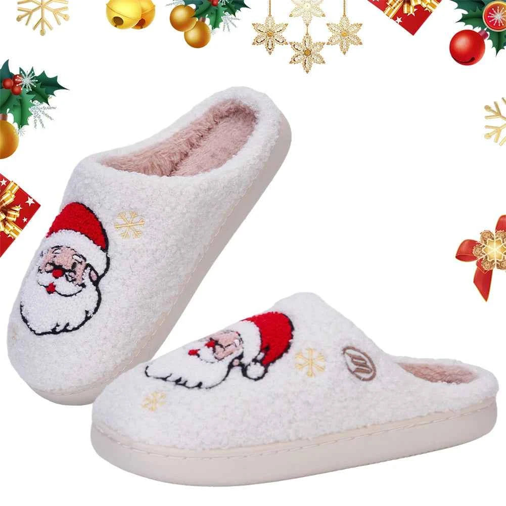 Cozy Christmas Santa Claus Slippers | Fluffy, Non-Slip Indoor Comfort