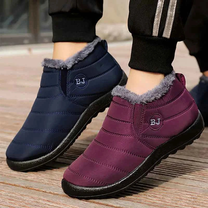 Lightweight Waterproof Snow Boots for Women | Slip-On Plush-Lined Ankle Boots | Plus Size Available