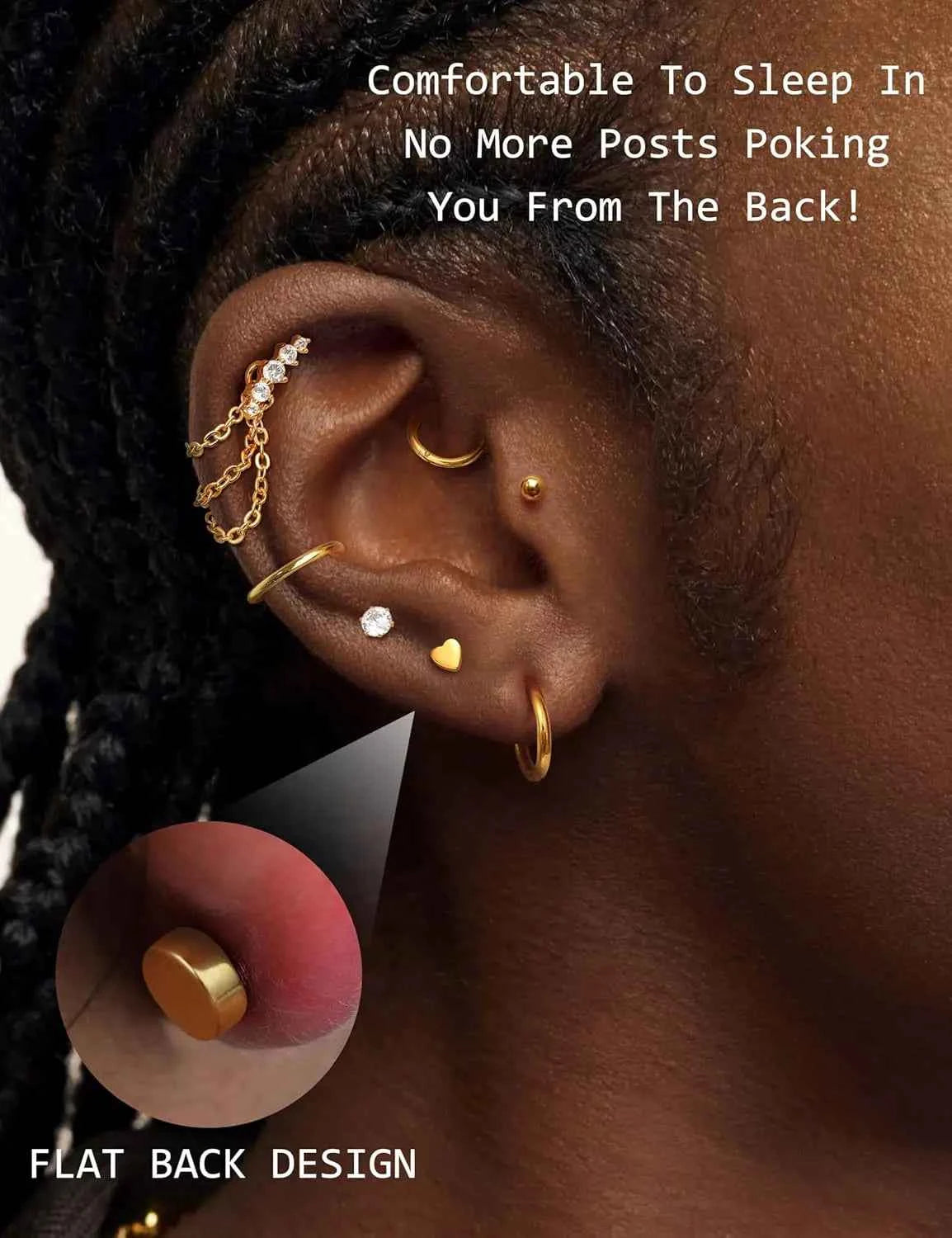 Cartilage Earring Set - 33 Piece Surgical Steel Collection