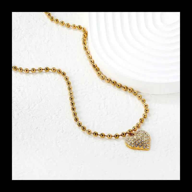 Delicate Stainless Steel Necklace with Cubic Zirconia