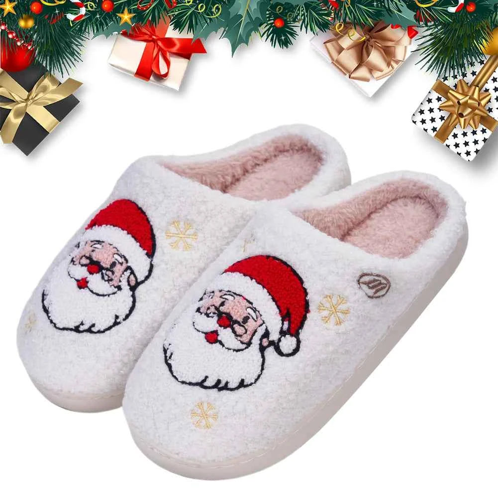 Cozy Christmas Santa Claus Slippers | Fluffy, Non-Slip Indoor Comfort