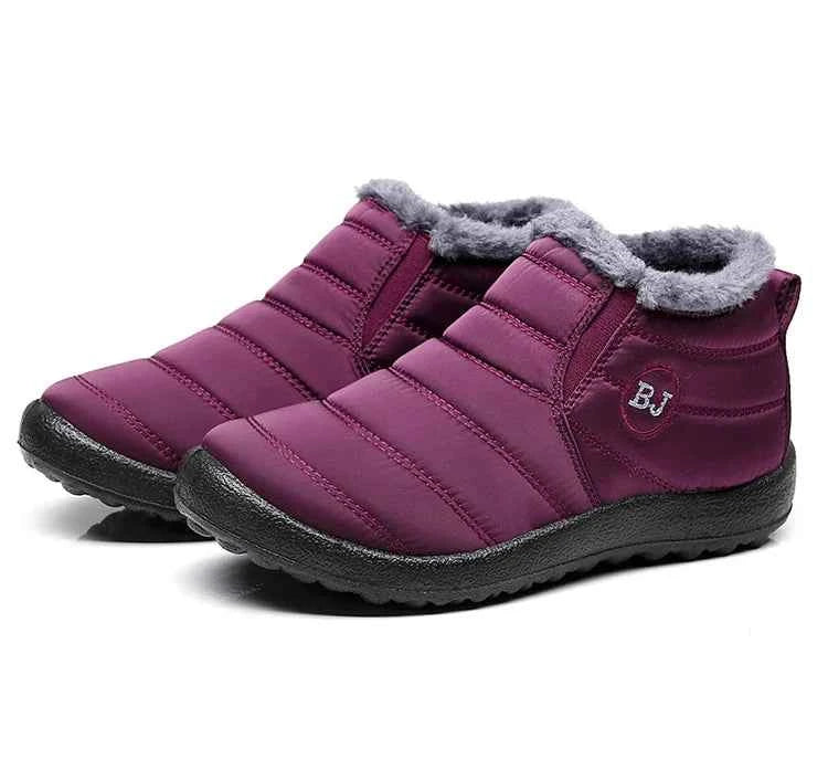 Lightweight Waterproof Snow Boots for Women | Slip-On Plush-Lined Ankle Boots | Plus Size Available