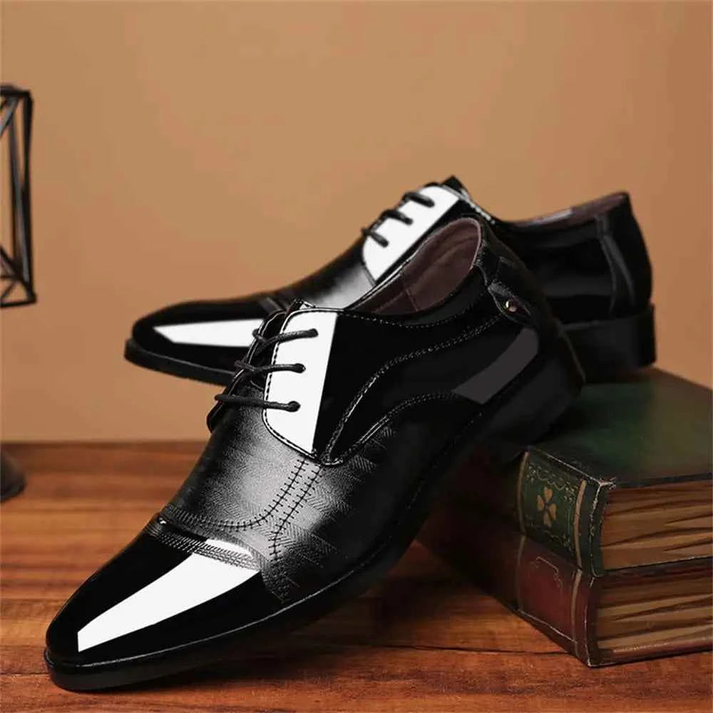 Men's Patent Leather Oxford Dress Shoes - Classic Business & Formal Derby Shoes