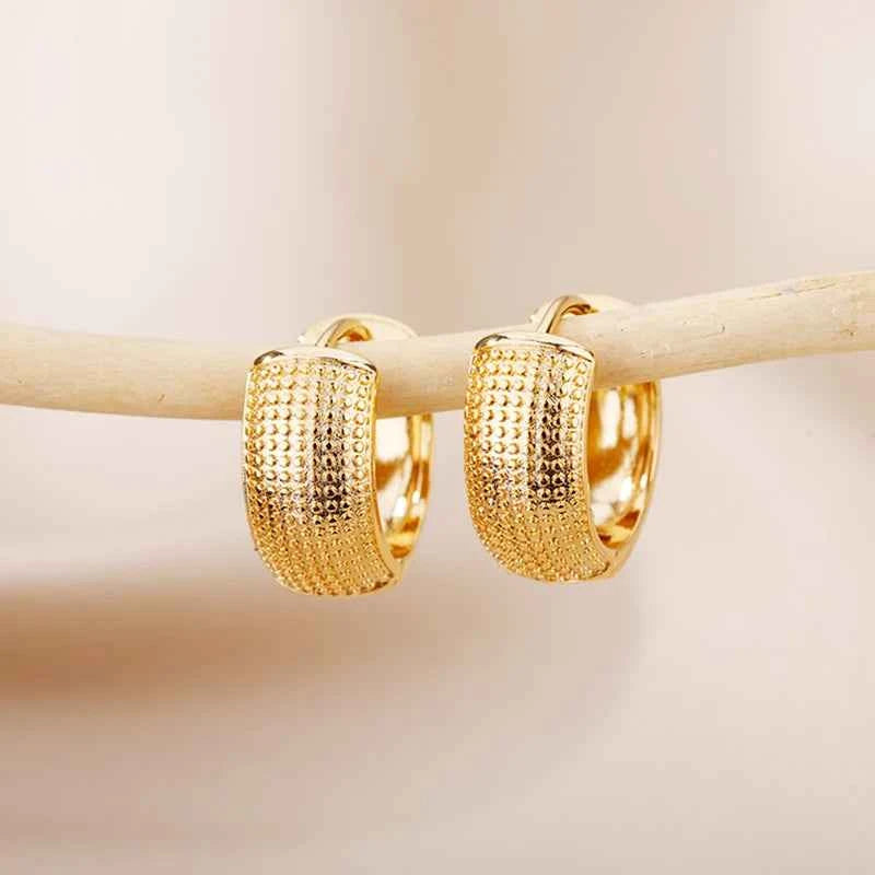 2025 Trend Small Hoop Earrings | Stainless Steel Gold-Color Piercing Jewelry for Women
