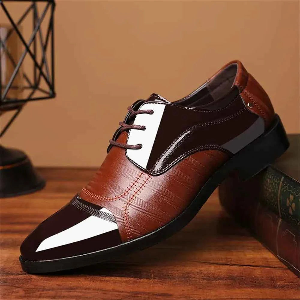 Men's Patent Leather Oxford Dress Shoes - Classic Business & Formal Derby Shoes