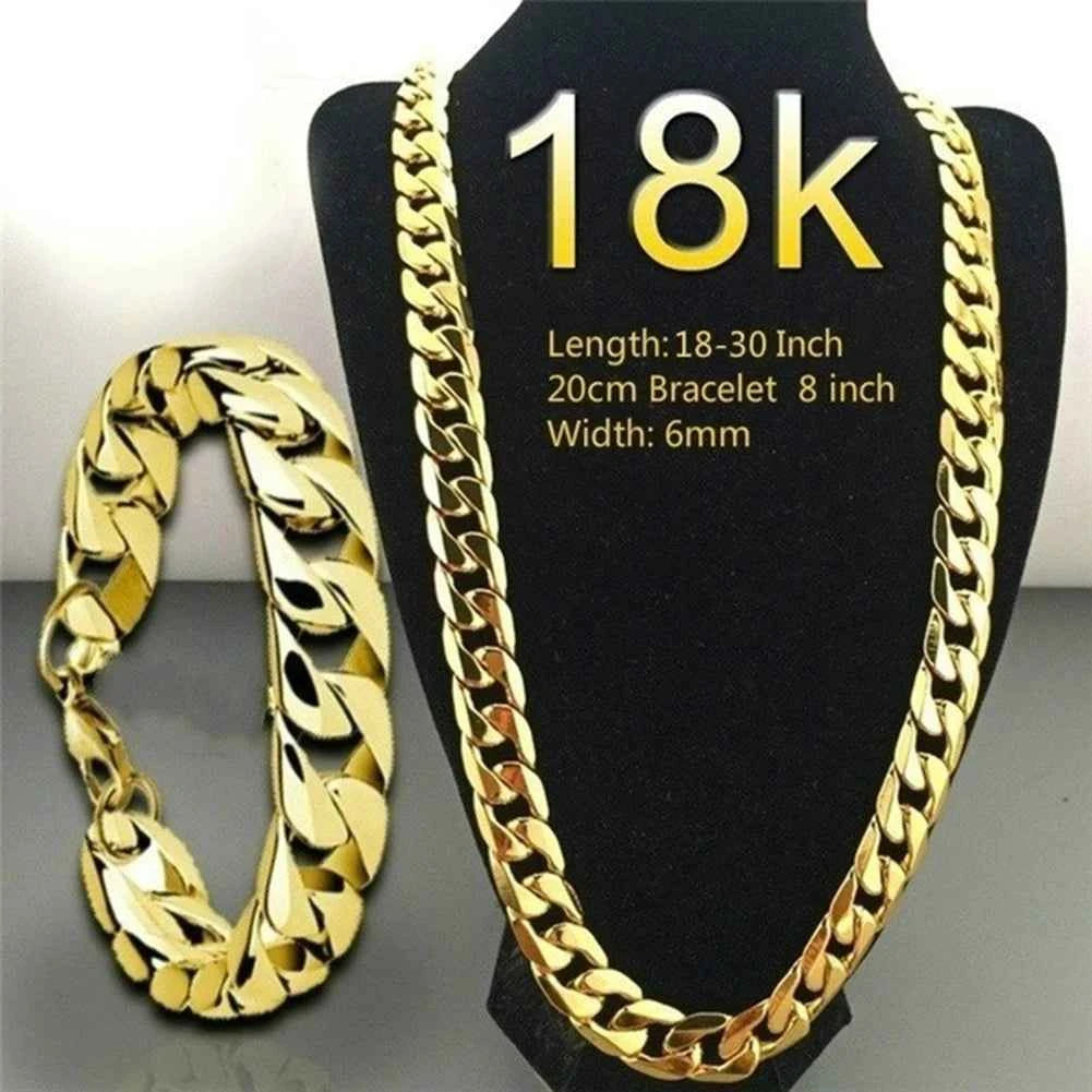 Classic Cuban Chain Necklace – Solid 18K Gold Plated for Men & Women (Timeless Luxury, Custom Lengths)