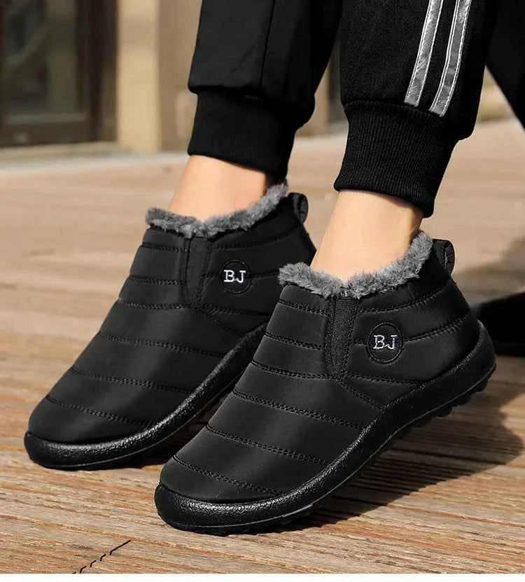 Lightweight Waterproof Snow Boots for Women | Slip-On Plush-Lined Ankle Boots | Plus Size Available