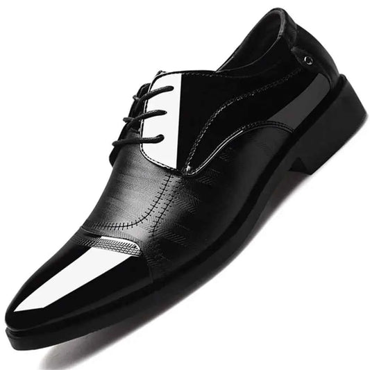 Men's Patent Leather Oxford Dress Shoes - Classic Business & Formal Derby Shoes
