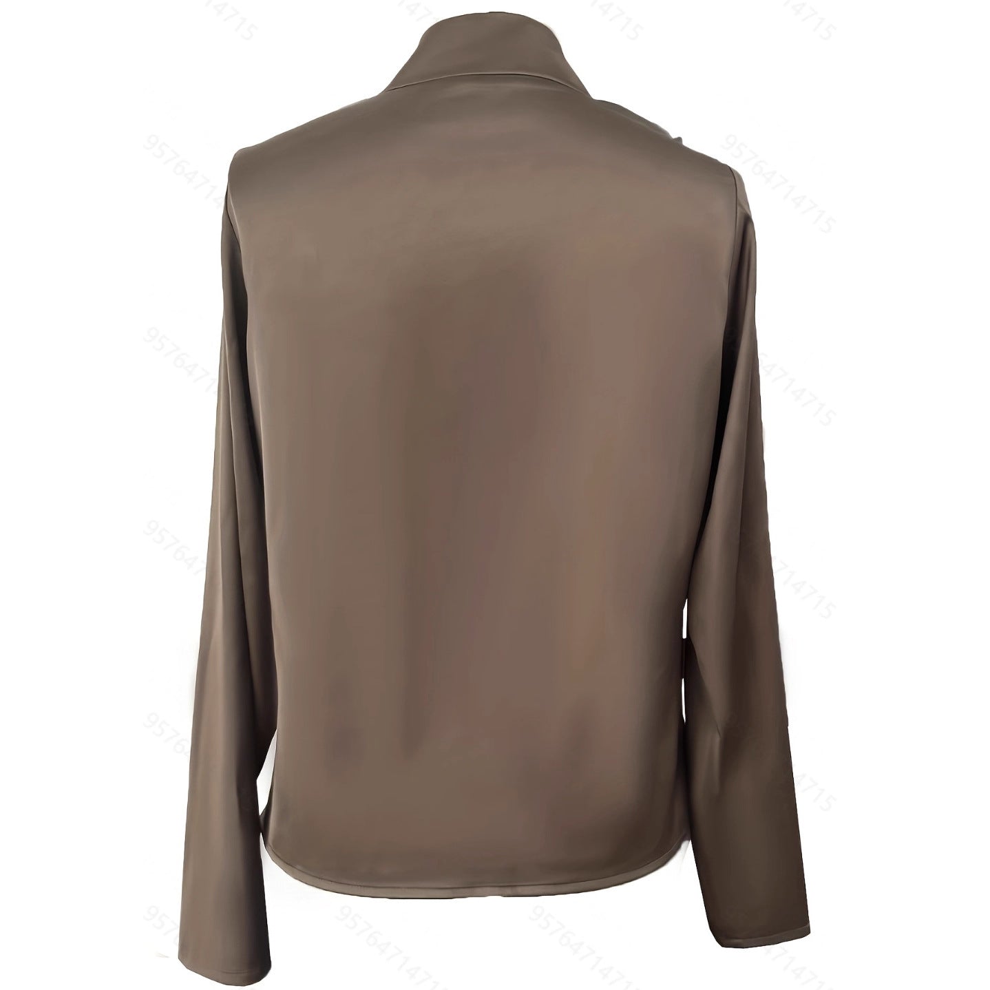 Women's V-Neck Shirt - Slim Fit Long Sleeve Mercerized Socialite Blouse