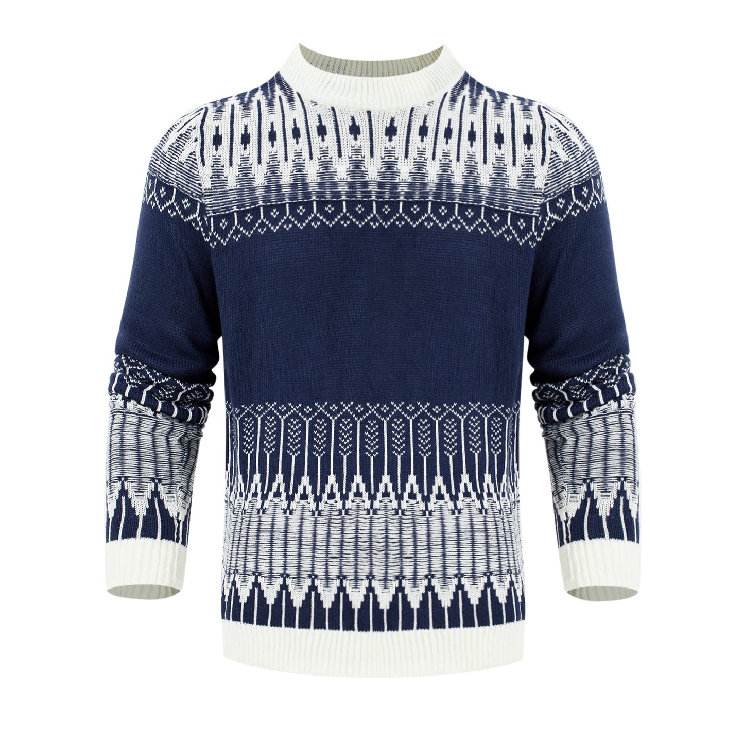 Men's Knitted Sweater - Fashion Long Sleeve Pullover for Fall & Winter