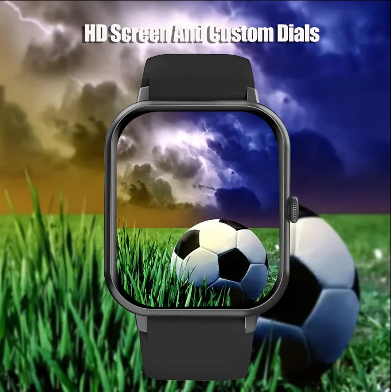 Square Smartwatch for Women & Men - Bluetooth Call, Heart Rate Monitor, Fitness Tracker, Waterproof