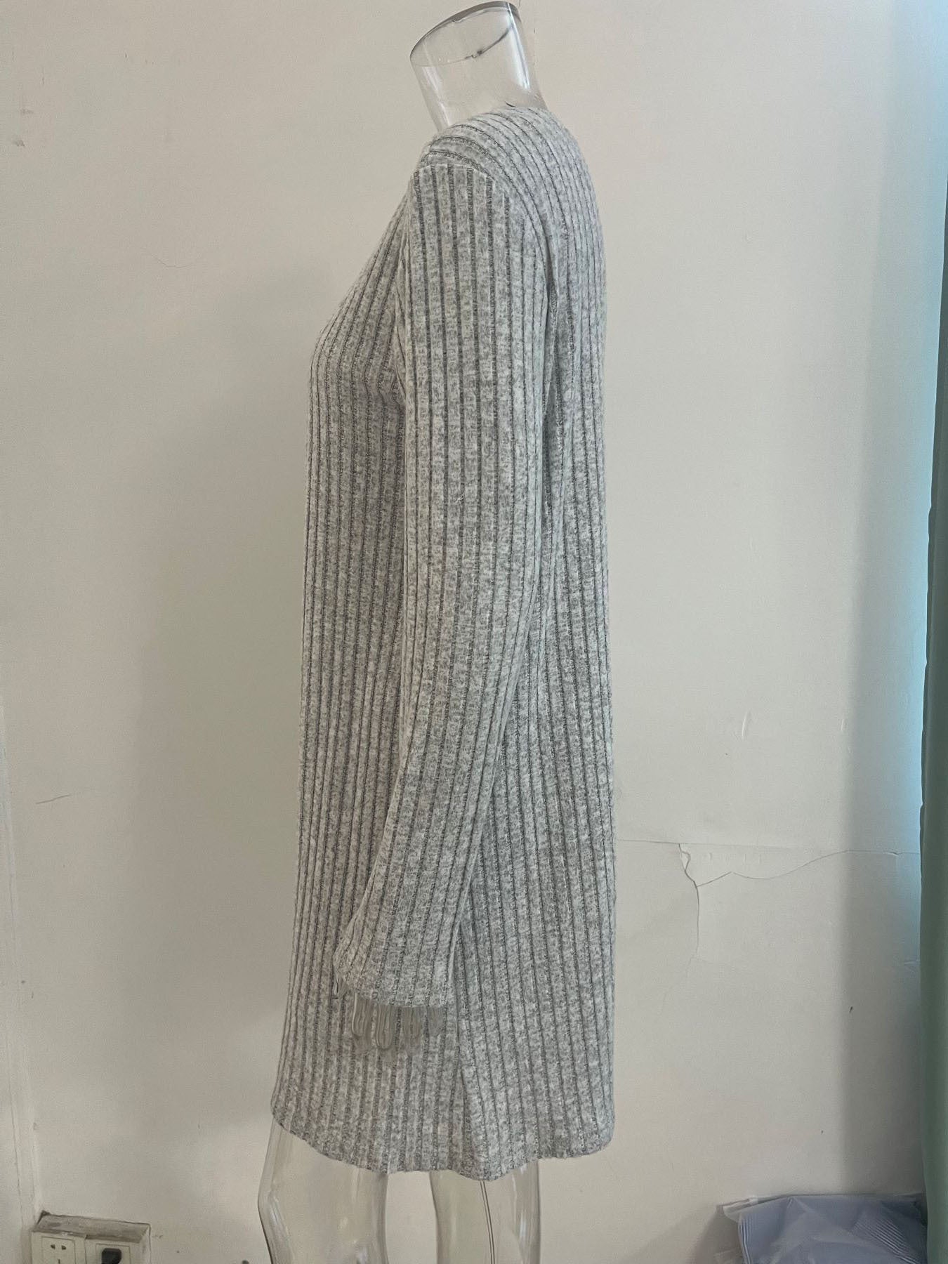 Tailored Solid Color Sleeveless Vest Dress - Elegant Pinstripe Bodycon Dress for Women