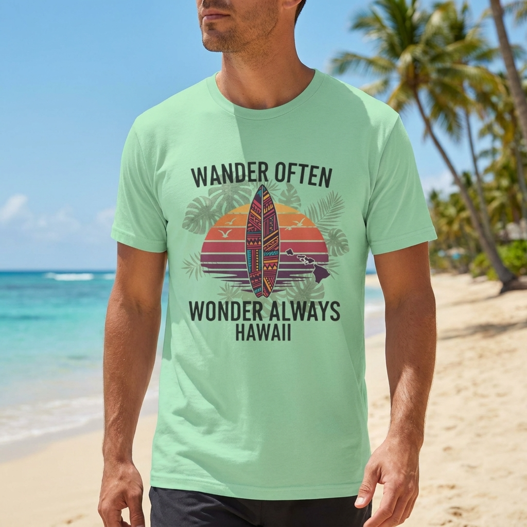 Wander Often T-Shirt - Unisex Surf Tee for Beach & Travel Lovers