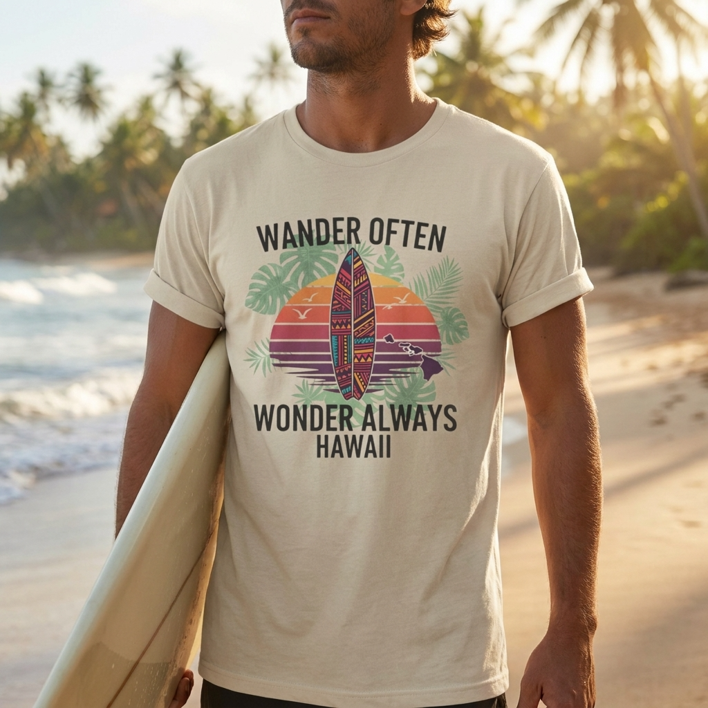 Wander Often T-Shirt - Unisex Surf Tee for Beach & Travel Lovers
