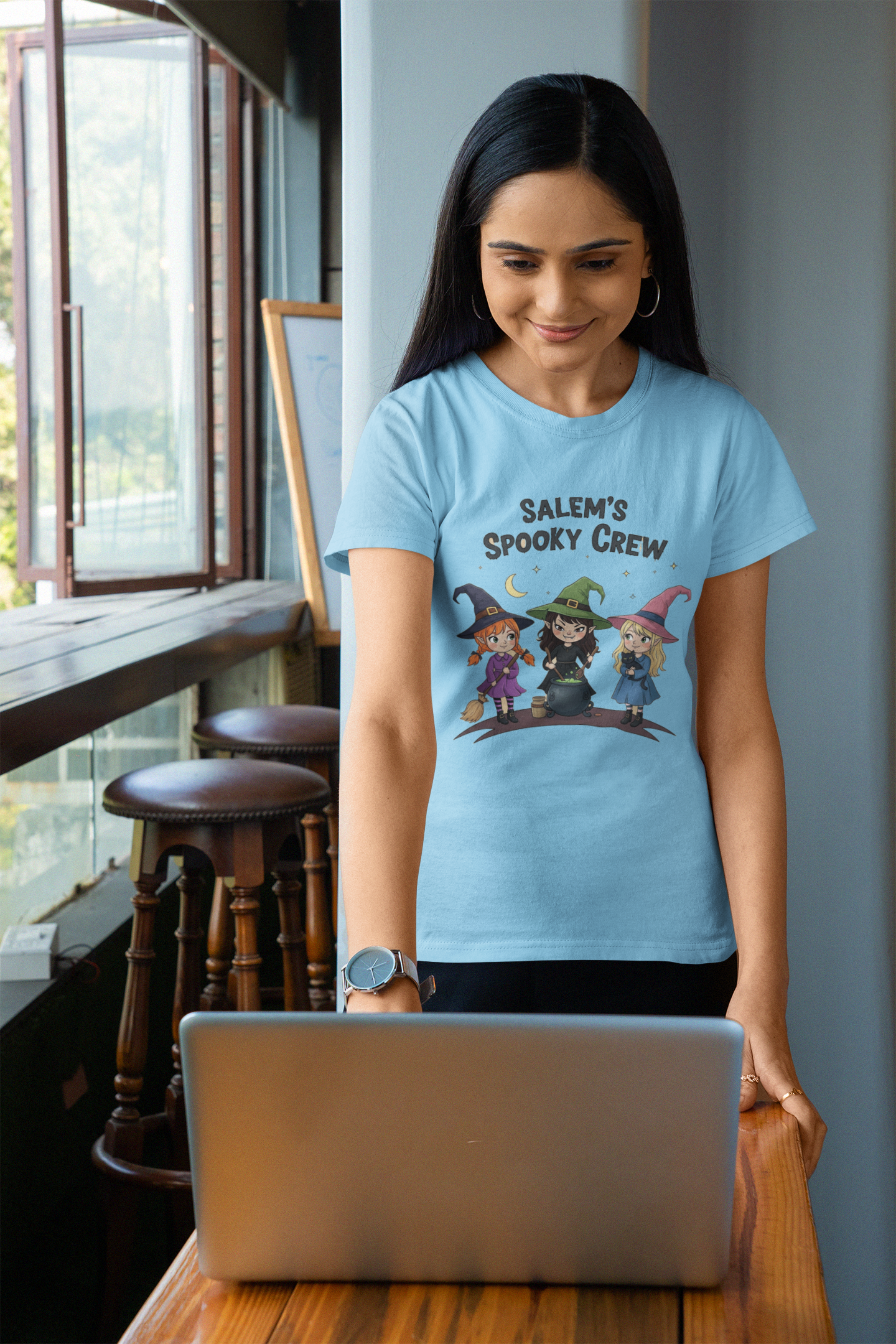 Salem's Spooky Crew T-Shirt, Cute Halloween Shirt, Unisex Witch Tee
