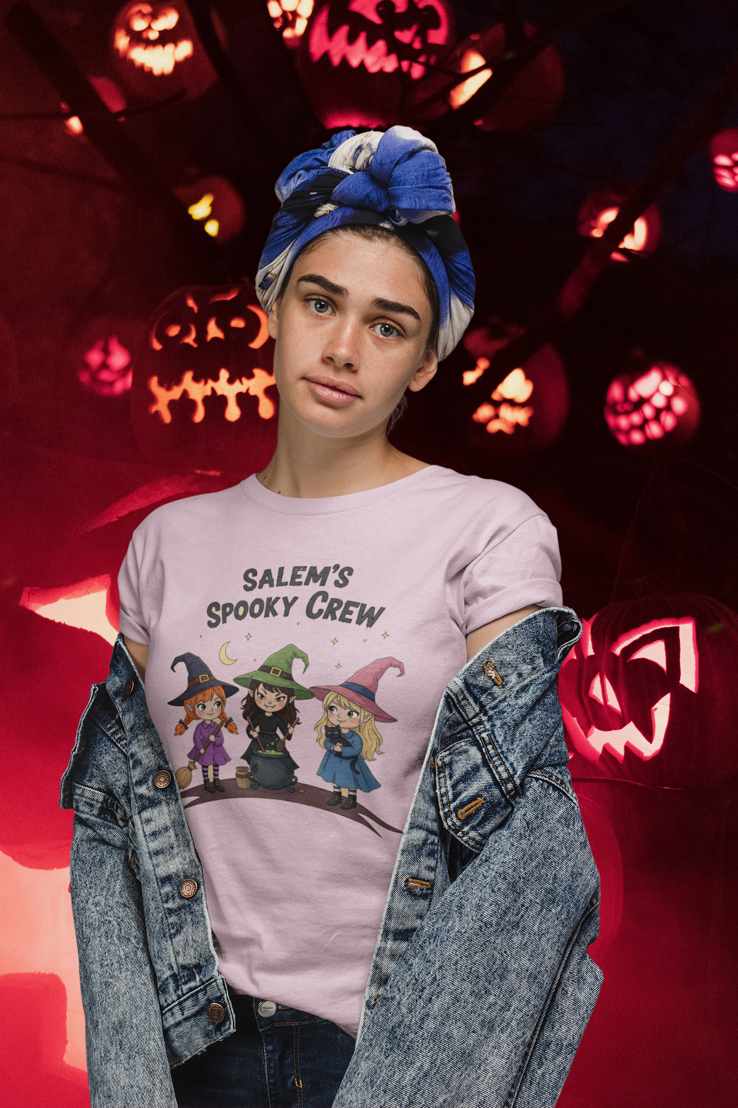 Salem's Spooky Crew T-Shirt, Cute Halloween Shirt, Unisex Witch Tee